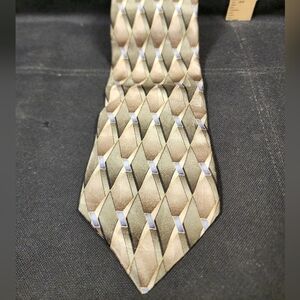 Zylos George Mqchado Silk Diamond Patterned Tie Used Great Shape